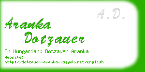 aranka dotzauer business card